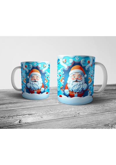 Noel Baba Yılbaşı Christmas Kupa Bardak Model 12 Çok Renkli