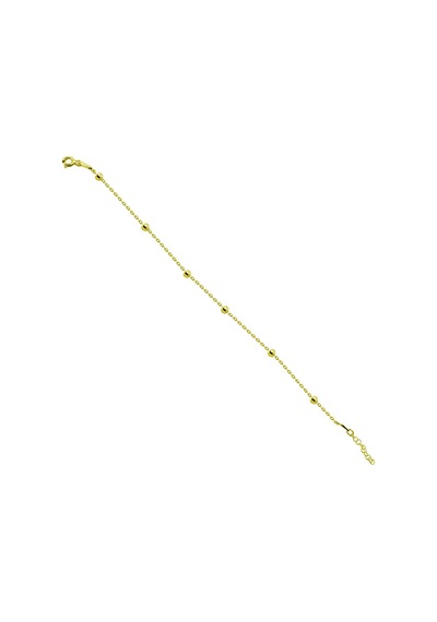 Aykat Gümüş Top Top Zincirli Sarı Kadın Bileklik Blk-268