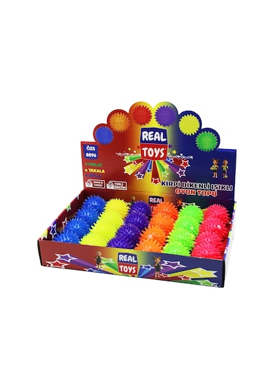Kirpi Dikenli Top Oyuncak - Işıklı - Sesli - Renkli Çok Renkli