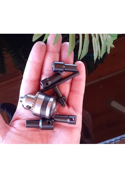 Motor için Küçük Anahtarlı Metal 6 MM Mandren 4 MM-8 MM Kaplinli Set
