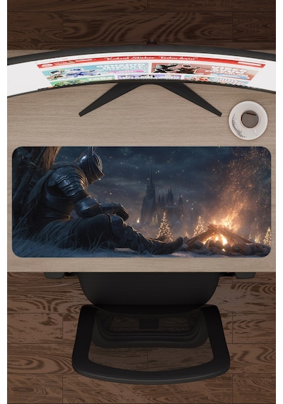 Dark Souls Kaymaz Dikişli Kauçuk Oyuncu Mousepad V5 - 70x30 Xl Gaming Mouse Pad Fare Altlığı