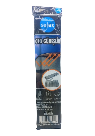 Pat Pat Balonlu Oto Araç Güneşlik Vantuzlu 130x60cm