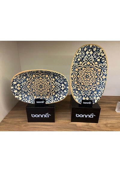 2'li Derin Servis Kasesi / Çukur Sunum Tabağı/salata/sote/soslu Yemek Sunum Alhambra Gourmet Oval P