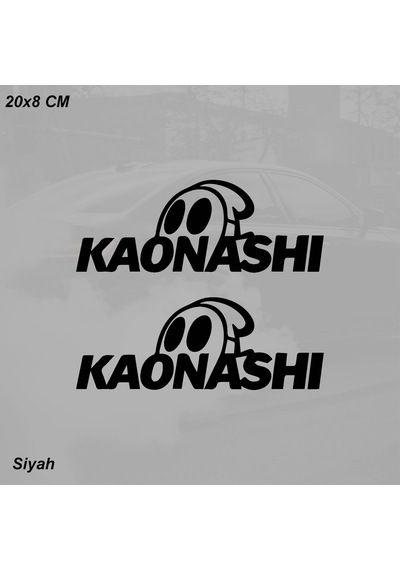Kaonashı Japon Otomobil Sticker Jdm Sticker Motosiklet Araba Laptop Sticker Yapışkanlı Folyo Siyah