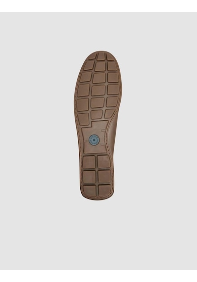 Cabani Hakiki Deri Kahverengi Yazlık Erkek Loafer Ayakkabı Kahverengi