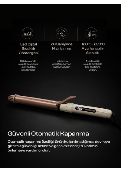 Seramik Uzun Saç Maşası 25 MM