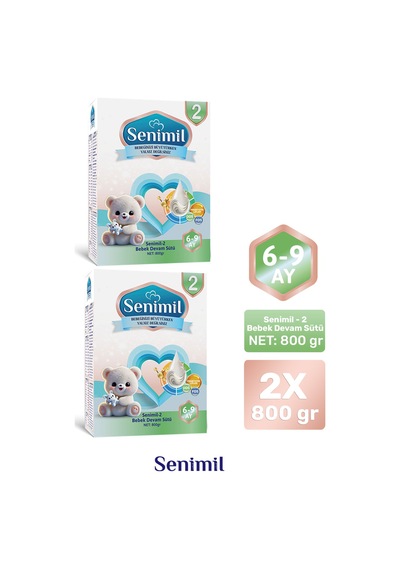 Senimil 2 Bebek Devam Sütü 800 G 2 Adet