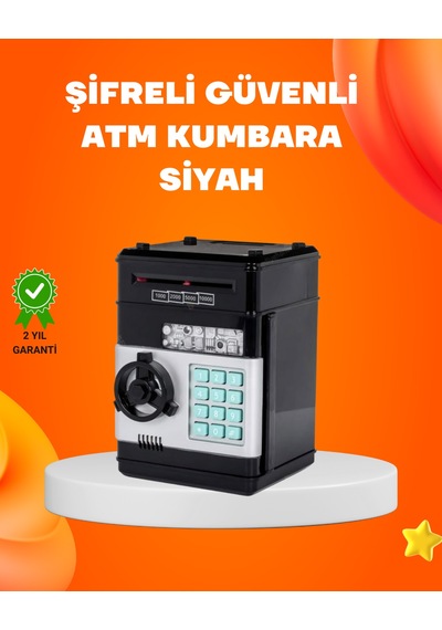 Otomatik Para Çeken Şifreli Atm Tasarımlı Kumbara