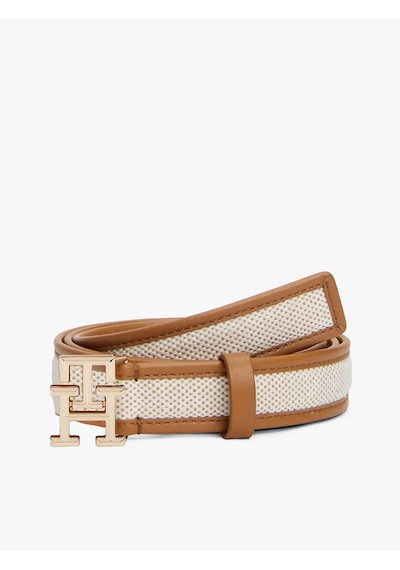 Tommy Hilfiger Th Logo 2.5 Canvas, Gb8 Kahverengi Kadın Kemer