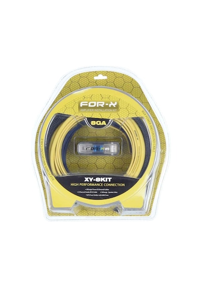 For-X 8 Ga Profesyonel Seri Oto Amfi Kablo Seti Xy-8Kıt