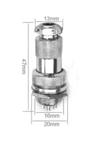 Buharaelektronik 16mm Mayk Fiş 5' Li Şase Dişi Fiş