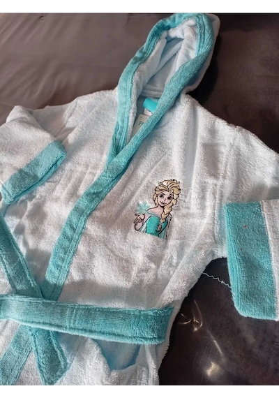 Özdilek Dsny Frozen Snowflake Mavı Nak. Bornoz 9-10 Çok Renkli