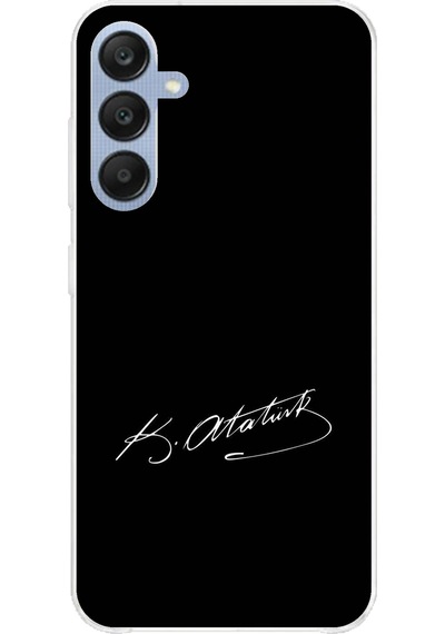 Samsung Galaxy A25 Uyumlu Atanın İzi İmza Baskılı Silikon Kılıf Renkli