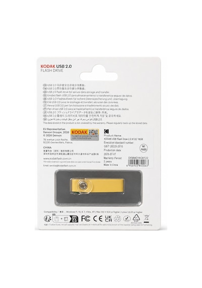 Kodak 16gb 2.0 Mini Metal Usb Bellek K122