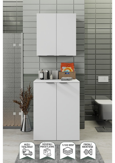 Biani Fix Arya Ve Loft Uyumlu Çamaşır Makinesi Dolabı Renk Mat Beyaz Biani Fix Arya Ve Loft Uyumlu Çamaşır Makinesi Dolabı Renk Mat Beyaz