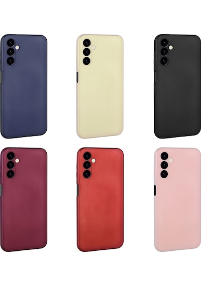 Noktaks - Samsung Galaxy Uyumlu M14 - Kılıf Mat Renkli Esnek Premier Silikon Kapak - Saks Mavi