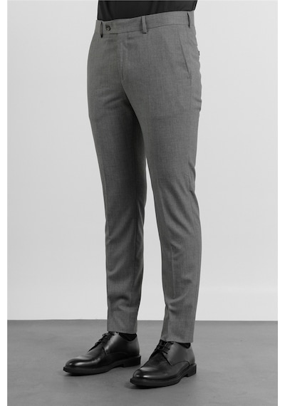İmza Füme Yan Cep Slim Fit Esnek Classic Pantolon 1003255180