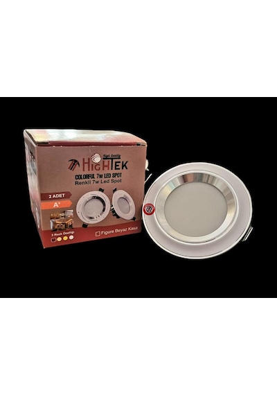 Hightech Tek Spot 3 Renk 7 Watt Armatür 220V Krom Kasa