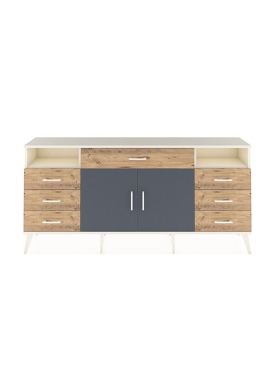 Arges Konsol 4 Raflı 7 Çekmeceli 2 Kapaklı 176x30x83 Aytaşı-antrasit/çam Antrasit/çam Arges Konsol 4 Raflı 7 Çekmeceli 2 Kapaklı 176x30x83 Aytaşı-antrasit/çam Antrasit/çam