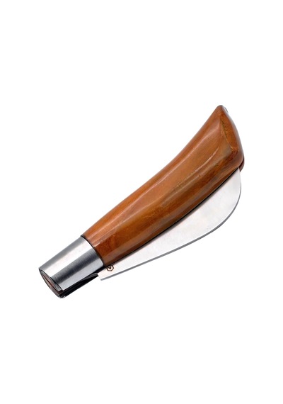 Profesyonel Ceviz Saplı Döner Kilitli Aşı Bıçağı 21 Cm / 150 Gr
