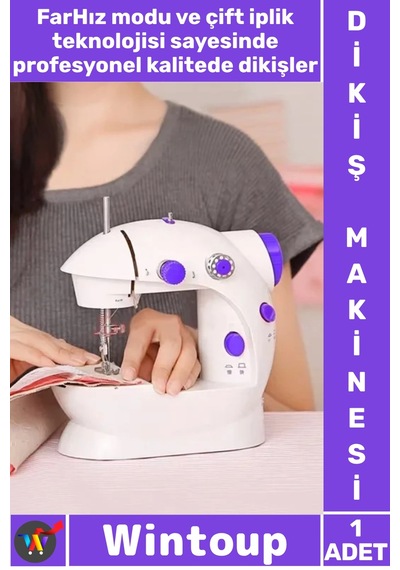 Dikiş Taşınabilir Pratik Otomatik Sessiz Ergonomik Profesyonel Şık Mini Ev Tipi Dikiş Makinesi