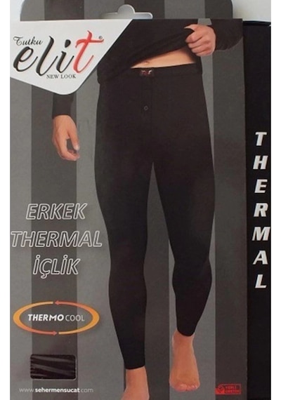 Tutku Elit Erkek Siyah Termal Tayt İçlik Siyah