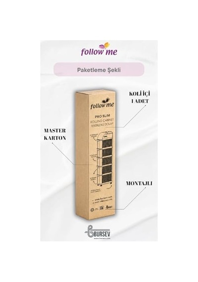 Slim Pro Tekerlekli Dolap Açık Meşe Slim Pro Tekerlekli Dolap Açık Meşe