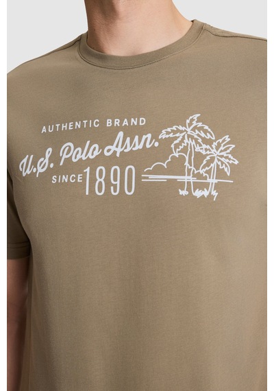 U.S. Polo Assn. U.s. Polo Assn. Erkek Haki Tişört 50327202-vr027