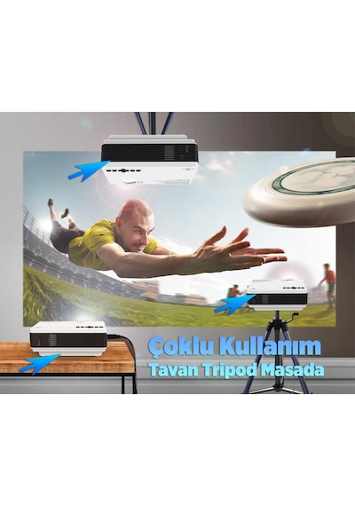 Vankyo Leisure 410 5G WiFi 1080P Destekli 240" Dahili Hoparlör PS5/PS4/XBOX/HDMI Projeksiyon Cihazı