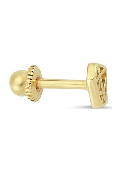Altın Pırlanta Şekilli Helix Piercing As72Pc Altınsepeti Sarı