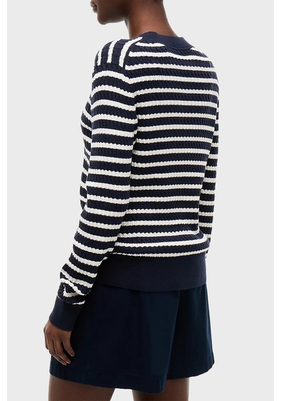 Tommy Hilfiger % 100 Pamuk Regular Fit Bisiklet Yaka Örgü Kazak Kadın Kazak Ww0ww44993 0x7 Mavi-bej Tommy Hilfiger % 100 Pamuk Regular Fit Bisiklet Yaka Örgü Kazak Kadın Kazak Ww0ww44993 0x7 Mavi-bej