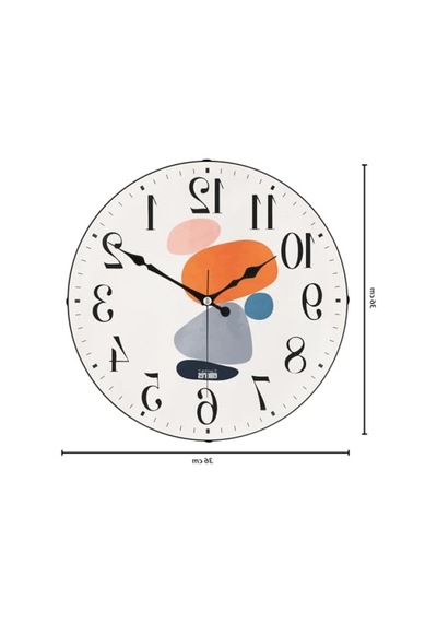 36 Cm Sessiz Mekanizmaya Sahip Dekoratif Duvar Saati 0240-keçe-şekilli-48cm