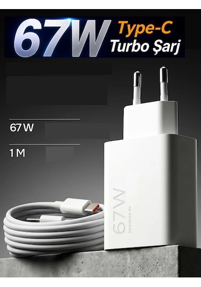 Xiaomi Redmi Note 8 8 Pro 9 9 Pro 10 10 Pro Uyumlu 67 Watt Hızlı Şarj Aleti 67w Adapör Ve Kablo -