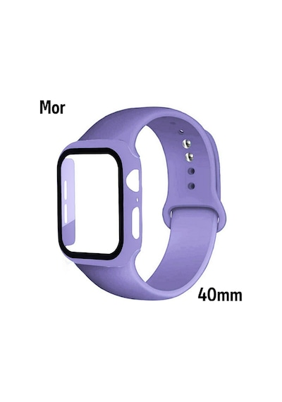 Ally Apple Uyumlu  Watch 4-5-6 40 MM Silikon Kordon Kayış Ve Ekran Koruyu