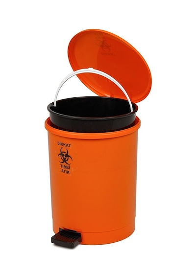 A Kalite Plastik Tıbbi Atık Pedallı Çöp Kovası 12 Litre