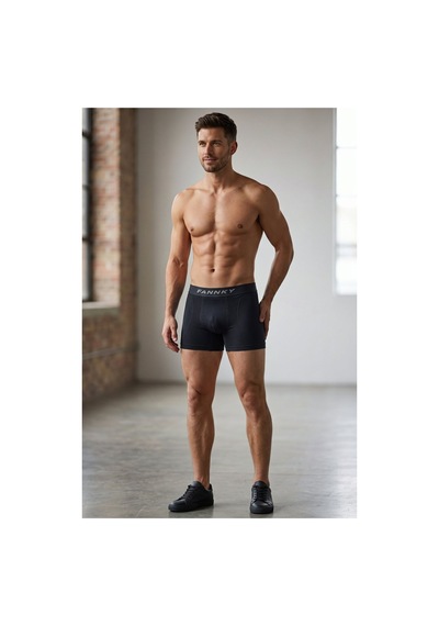 Womanandkids Night Siyah Erkek Trend Nefes Alan Relaxed Boxer