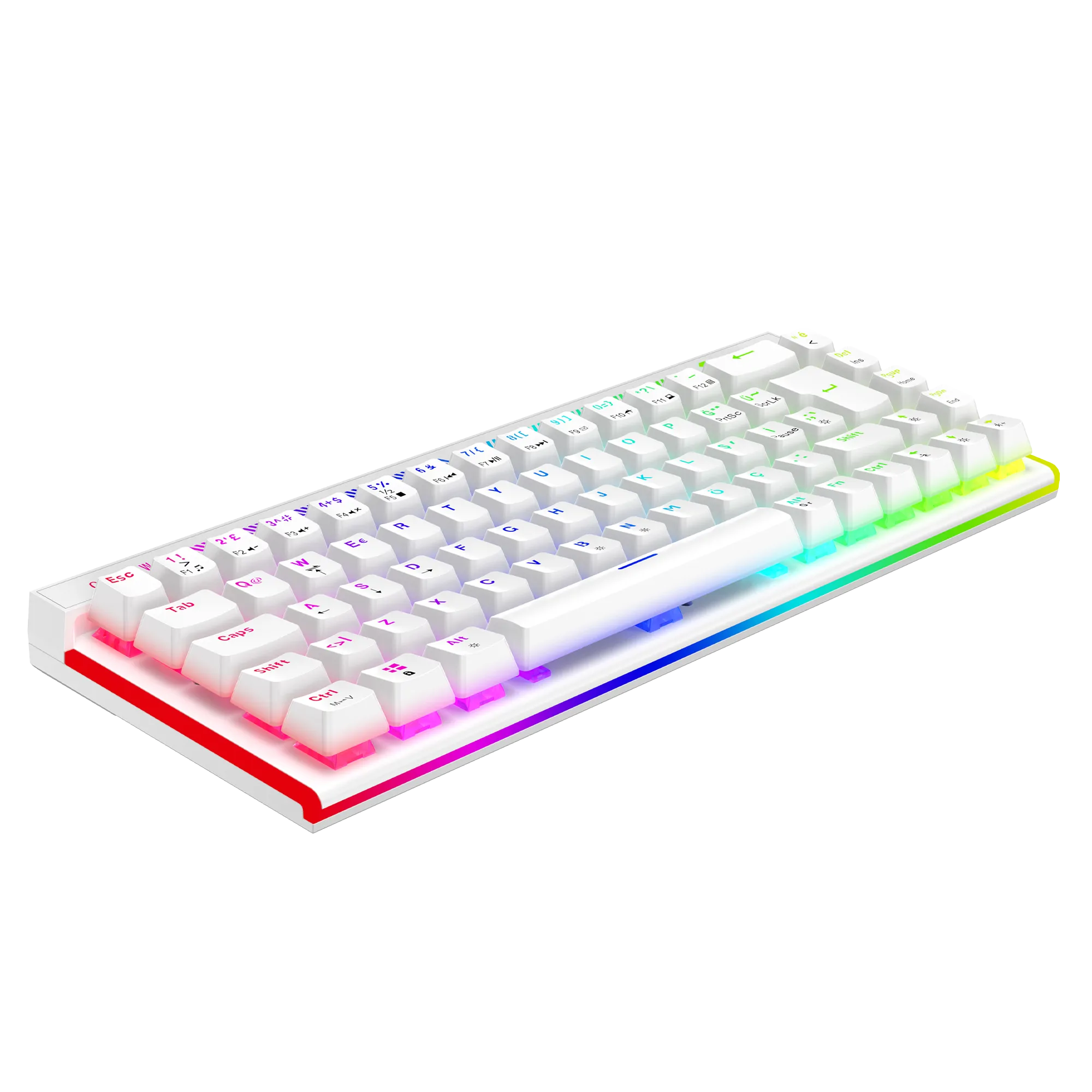 Nebula Red Switch Rgb Mekanik Klavye Full Anti-ghosting Kompakt Gaming Klavye Souble Shot Oyuncu Klavyesi %65 Türkçe Q