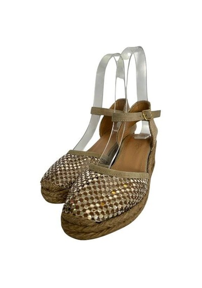 Kemal Tanca 877 T01 Kadın Dolgu Topuklu Espadril Bej