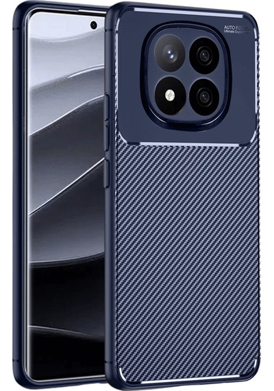 Xiaomi Redmi Note 15 Pro 4g Uyumlu Kılıf Karbon Tasarım Kamera Korumalı Silikon Telefon Kılıfı Kapak Lacivert