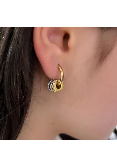 Periliçe Gold Çelik Takı Seti 359 Gümüş - Rose Gold