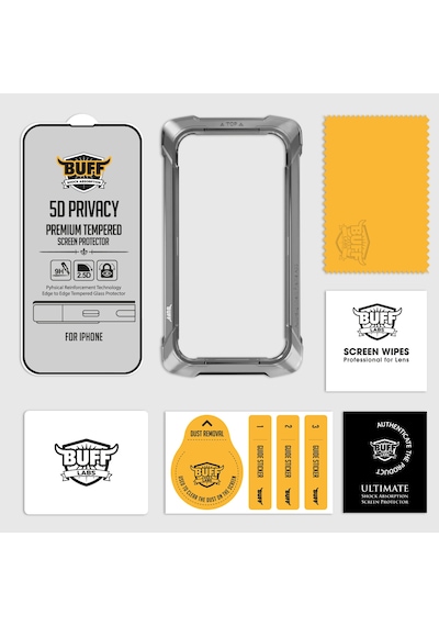 Buff Apple iPhone 15 Plus Uyumlu 5d Privacy Ekran Koruyucu