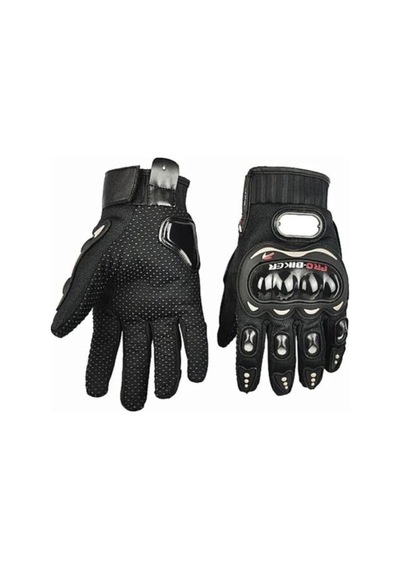 Probiker Motor - Bisiklet Eldiven Siyah 3 Mevsim Korumalı Standart Elastik Kumaş L