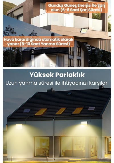 Technosmart Solar 220 Led 5m Kablolu, Ip65, Kumandalı, 3 Modlu, Güneş Enerjili Bahçe Aydınlatma Sarı