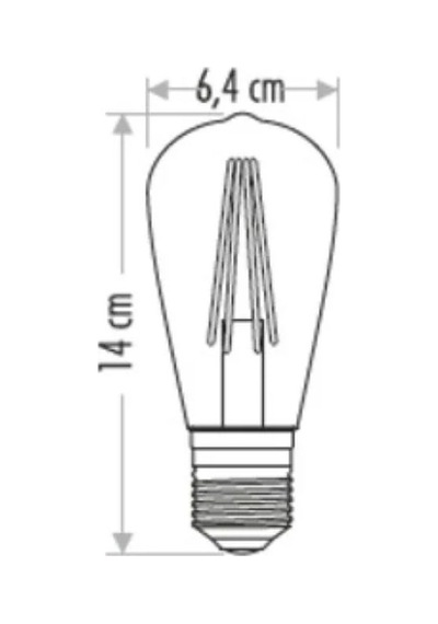 8w E27 Amber Renk Rustik Led Ampul Ct-4290