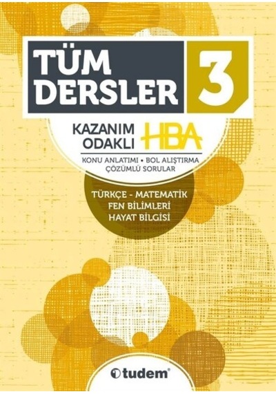 3.Sınıf Tüm Dersler HBA -  Tudem Yayınları
