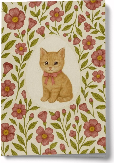 Çiçekli Pati Mini Defter Çok Renkli