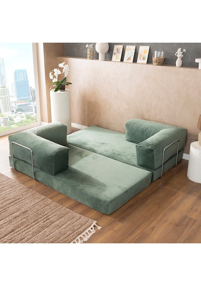 Argimo Godila Çok Amaçlı Sofa Çift Kişilik Yatak Koltuk Yeşil