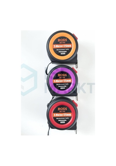 1 Adet- Rodı 5 Metre/25mm Ölçü Metresi - Profesyonel Şerit Metre 5 M