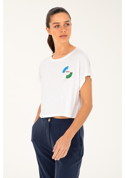 U.S. Polo Assn. Kadın Beyaz Bisiklet Yaka Tişört 50284353-VR013