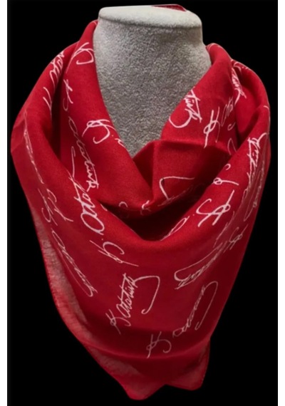 Tarzını Seç 10 Lu Kırmızı Atatürk İmzalı Bandana / Fular Set